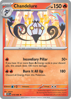 White Flare - 018/086 - Chandelure - Holo