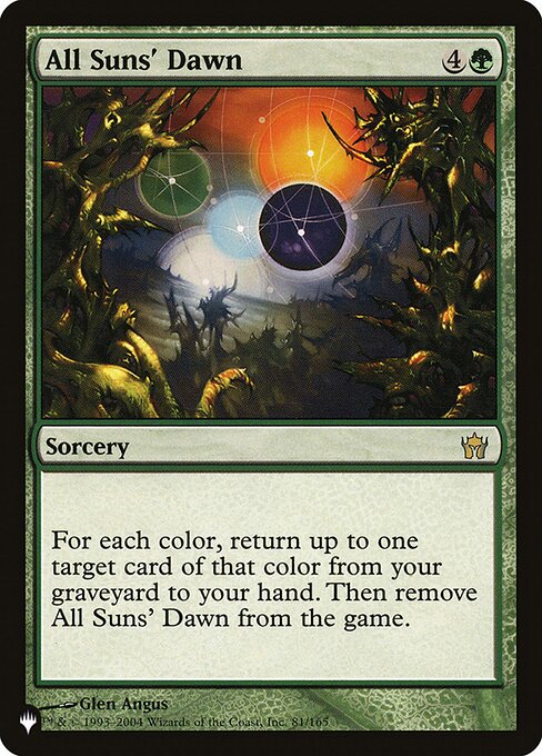 The List - 5DN-81 - All Suns' Dawn - Rare - G - Non-foil (Front)