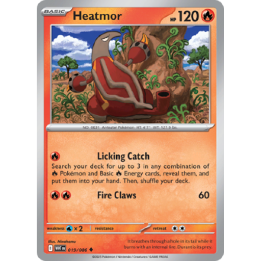 White Flare - 019/086 - Heatmor - Master Ball Reverse Holo