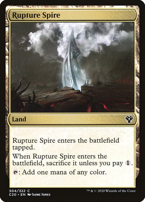 Commander 2020 - 304 - Rupture Spire - Common - C - Non-foil (Front)