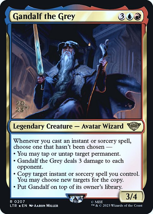 Tales of Middle-earth Promos - 207s - Gandalf the Grey - Rare - UR - Foil - Datestamped Promo (Front)