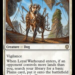 Bloomburrow Commander - 107 - Loyal Warhound - Rare - W - Non-foil (Front)