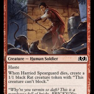 Wilds of Eldraine - 135 - Harried Spearguard - Common - R - Non-foil (Front)