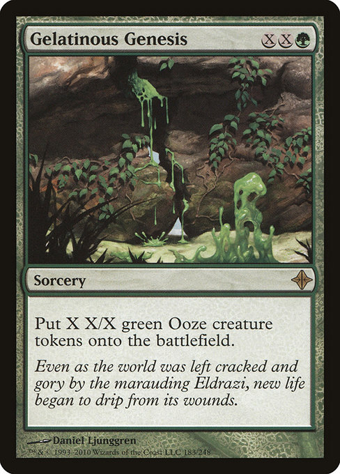 Rise of the Eldrazi - 183 - Gelatinous Genesis - Rare - G - Foil (Front)