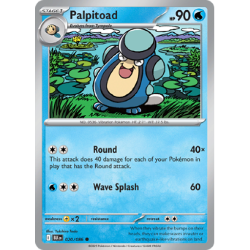 Black Bolt - 020/086 - Palpitoad - Reverse Holo
