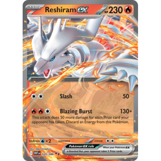 White Flare - 020/086 - Reshiram ex - Holo