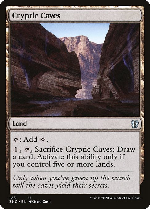 Zendikar Rising Commander - 125 - Cryptic Caves - Uncommon - C - Non-foil (Front)