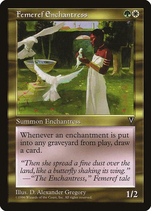 Visions - 129 - Femeref Enchantress - Rare - WG - Non-foil (Front)