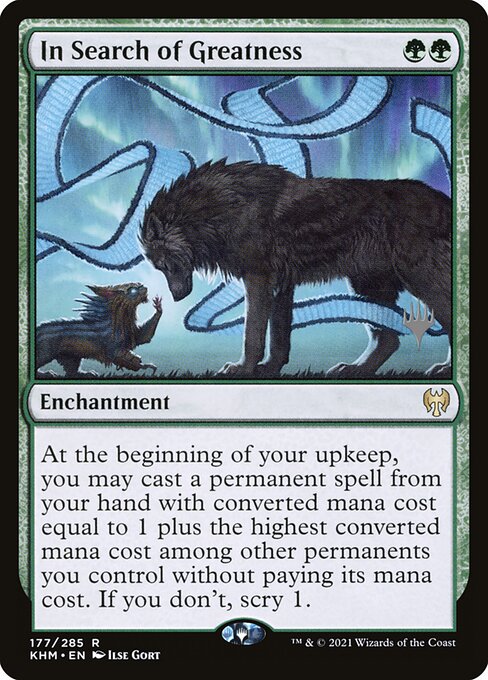 Kaldheim Promos - 177p - In Search of Greatness - Rare - G - Foil - Promo (Front)