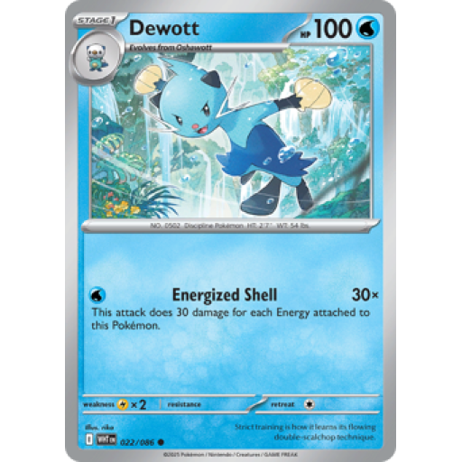 White Flare - 022/086 - Dewott - Reverse Holo