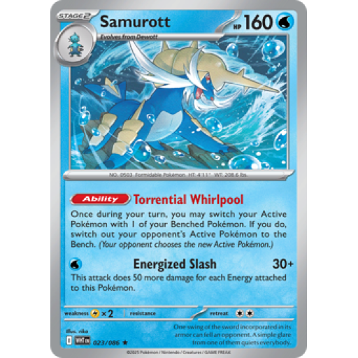 White Flare - 023/086 - Samurott - Reverse Holo
