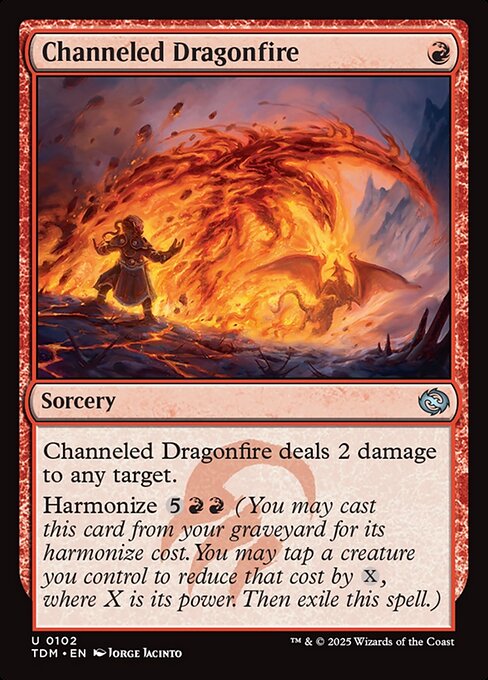 Tarkir: Dragonstorm - 102 - Channeled Dragonfire - Uncommon - R - Foil (Front)