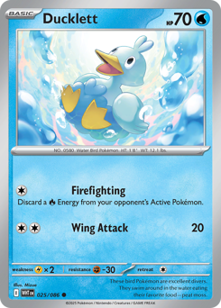 White Flare - 025/086 - Ducklett - Reverse Holo