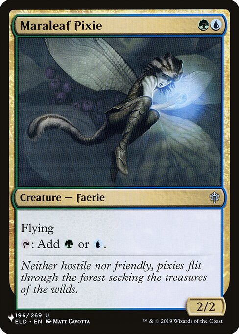 The List - ELD-196 - Maraleaf Pixie - Uncommon - UG - Non-foil (Front)