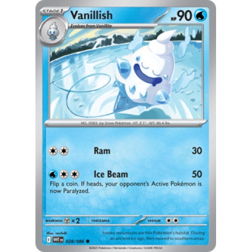 White Flare - 028/086 - Vanillish - Master Ball Reverse Holo