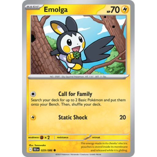 Black Bolt - 029/086 - Emolga - Reverse Holo