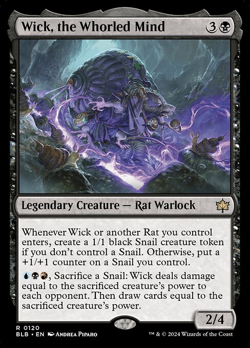Bloomburrow - 120 - Wick, the Whorled Mind - Rare - B - Non-foil (Front)