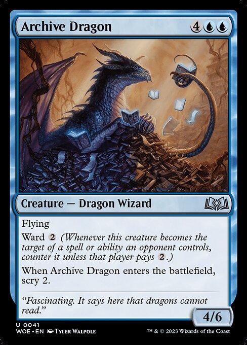 Wilds of Eldraine - 41 - Archive Dragon - Uncommon - U - Non-foil (Front)