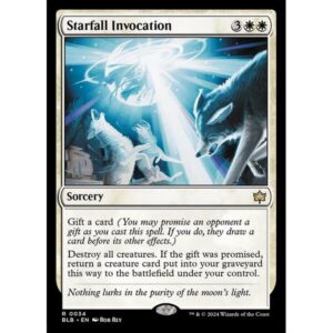 Bloomburrow - 34 - Starfall Invocation - Rare - W - Foil (Front)