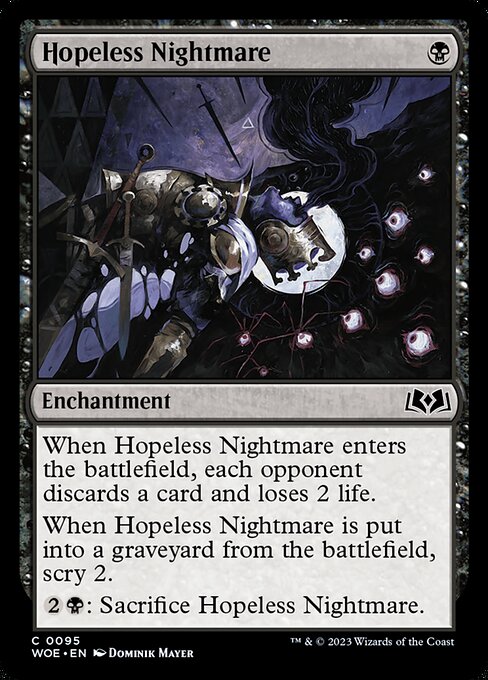 Wilds of Eldraine - 95 - Hopeless Nightmare - Common - B - Non-foil (Front)