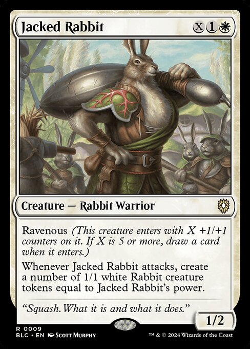 Bloomburrow Commander - 9 - Jacked Rabbit - Rare - W - Non-foil (Front)