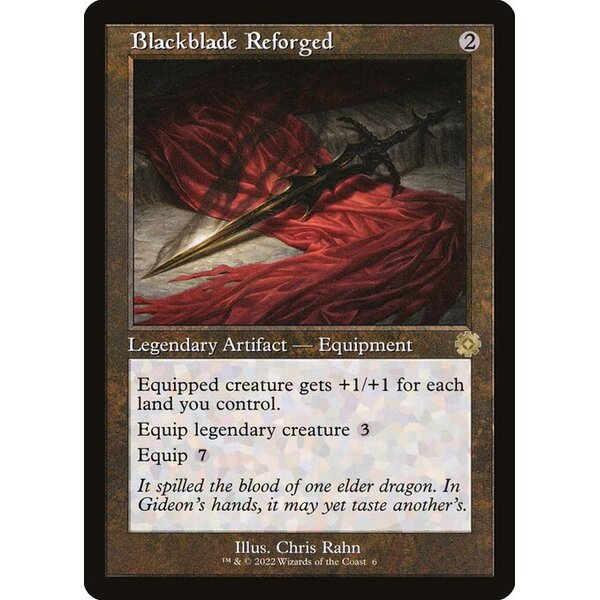 The Brothers' War Retro Artifacts - 6 - Blackblade Reforged - Rare - C - Foil (Front)