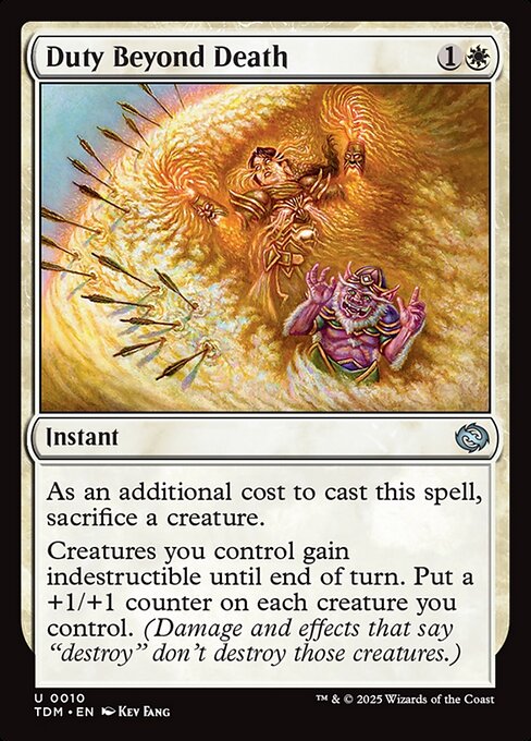 Tarkir: Dragonstorm - 10 - Duty Beyond Death - Uncommon - W - Foil (Front)
