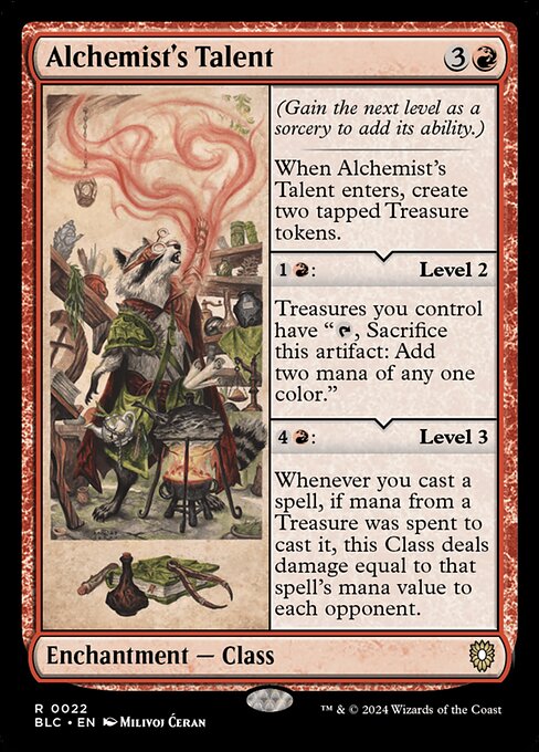 Bloomburrow Commander - 22 - Alchemist's Talent - Rare - R - Non-foil (Front)