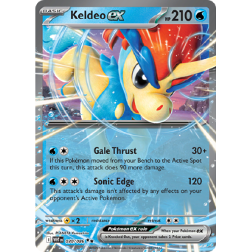 White Flare - 030/086 - Keldeo ex - Holo