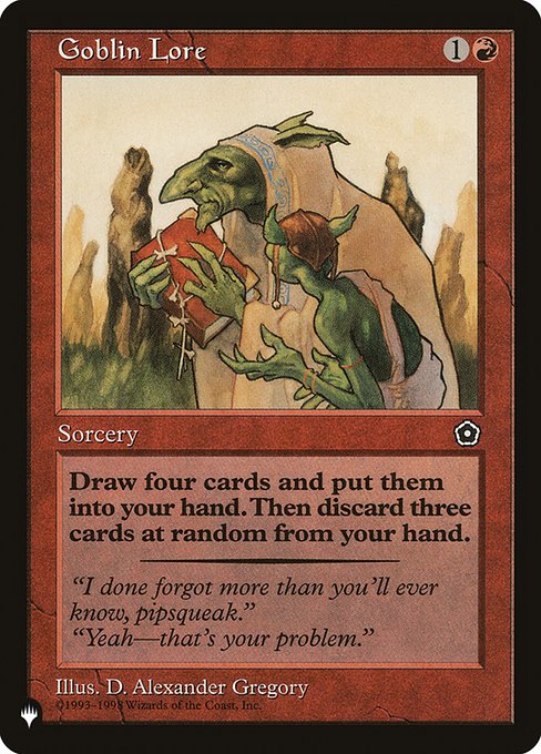 The List - P02-99 - Goblin Lore - Uncommon - R - Non-foil (Front)