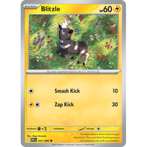 White Flare - 031/086 - Blitzle - Poke Ball Reverse Holo