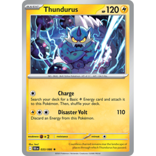 Black Bolt - 033/086 - Thundurus - Reverse Holo