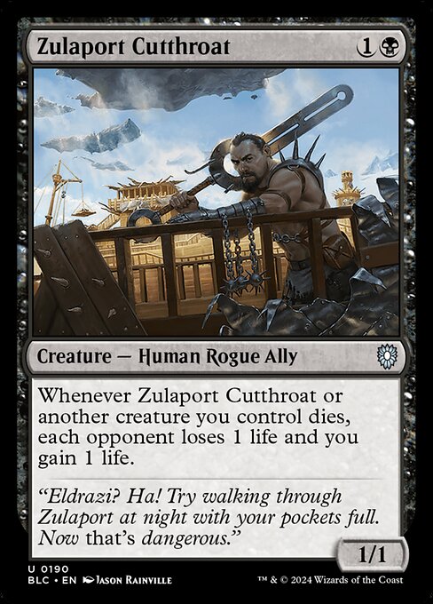 Bloomburrow Commander - 190 - Zulaport Cutthroat - Uncommon - B - Non-foil (Front)