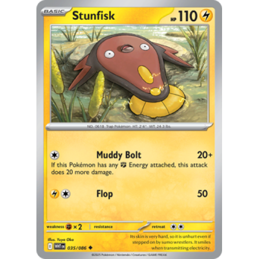 White Flare - 035/086 - Stunfisk - Master Ball Reverse Holo