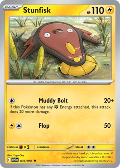 White Flare - 035/086 - Stunfisk - Master Ball Reverse Holo