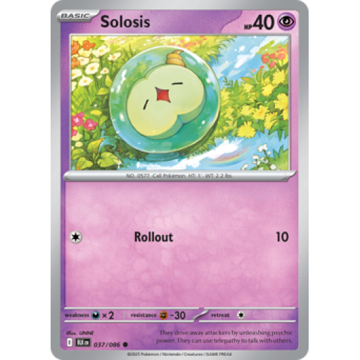 Black Bolt - 037/086 - Solosis - Reverse Holo