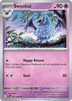 White Flare - 037/086 - Swoobat - Reverse Holo