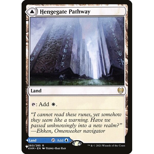 The List - KHM-260 - Hengegate Pathway // Mistgate Pathway - Rare - C - Non-foil (Front)