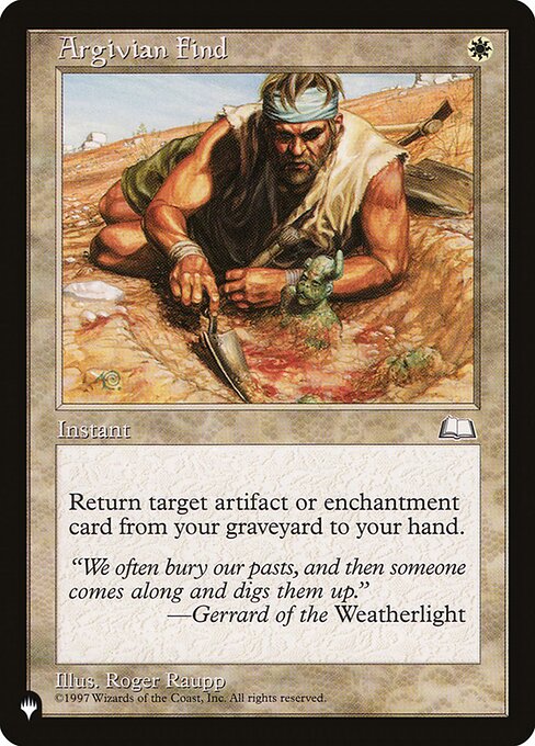 The List - WTH-6 - Argivian Find - Uncommon - W - Non-foil (Front)