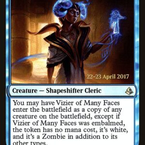 Amonkhet Promos - 74s - Vizier of Many Faces - Rare - U - Foil - Datestamped Promo (Front)