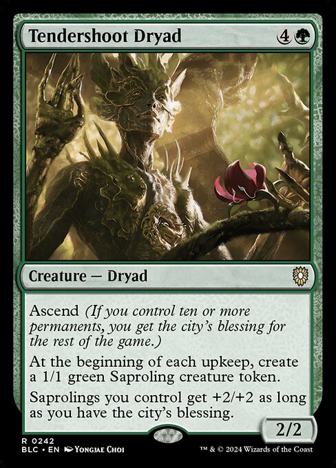 Bloomburrow Commander - 242 - Tendershoot Dryad - Rare - G - Non-foil (Front)