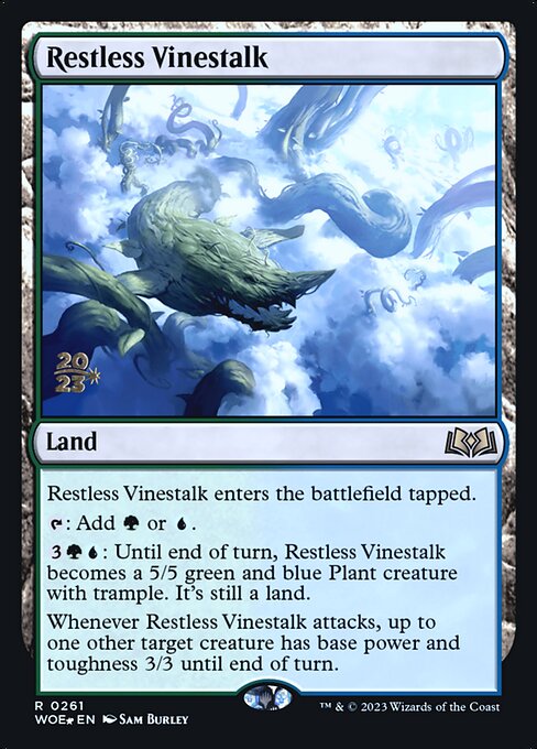 Wilds of Eldraine Promos - 261s - Restless Vinestalk - Rare - C - Foil - Datestamped Promo (Front)
