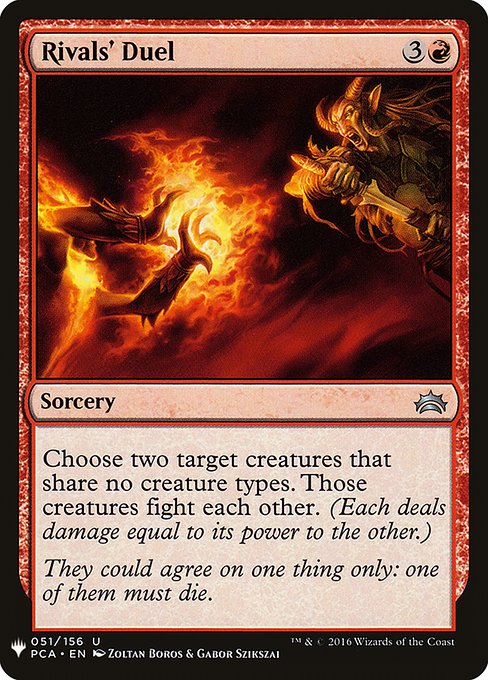 The List - PCA-51 - Rivals' Duel - Uncommon - R - Non-foil (Front)