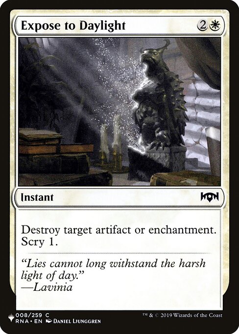 The List - RNA-8 - Expose to Daylight - Common - W - Non-foil (Front)