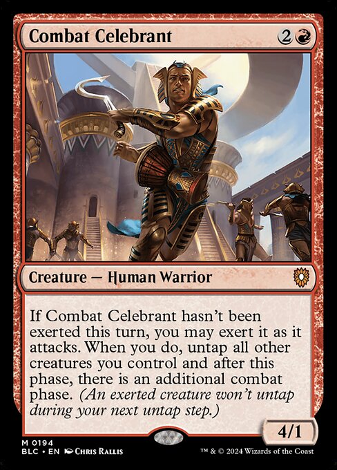 Bloomburrow Commander - 194 - Combat Celebrant - Mythic - R - Non-foil (Front)