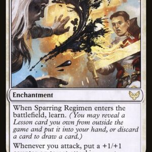 Strixhaven: School of Mages Promos - 29p - Sparring Regimen - Rare - W - Non-foil - Promo (Front)
