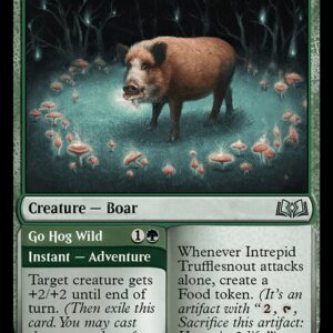 Wilds of Eldraine - 320 - Intrepid Trufflesnout // Go Hog Wild - Uncommon - G - Foil (Front)