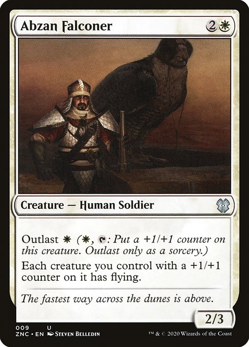 Zendikar Rising Commander - 9 - Abzan Falconer - Uncommon - W - Non-foil (Front)