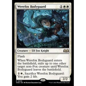 Wilds of Eldraine - 39 - Werefox Bodyguard - Rare - W - Foil (Front)