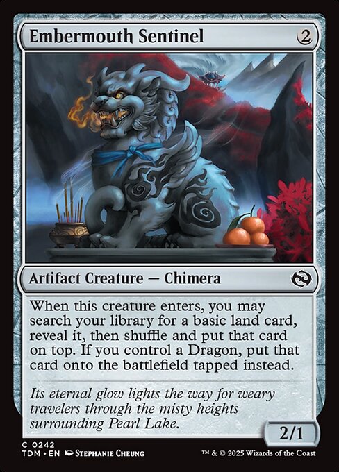 Tarkir: Dragonstorm - 242 - Embermouth Sentinel - Common - C - Foil (Front)